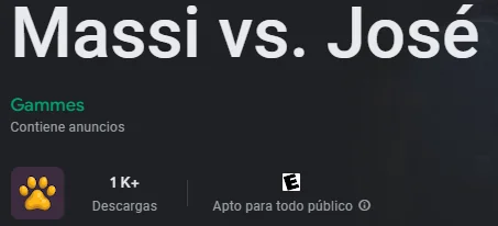 Massi vs. José has surpassed 1k+ downloads on Android!